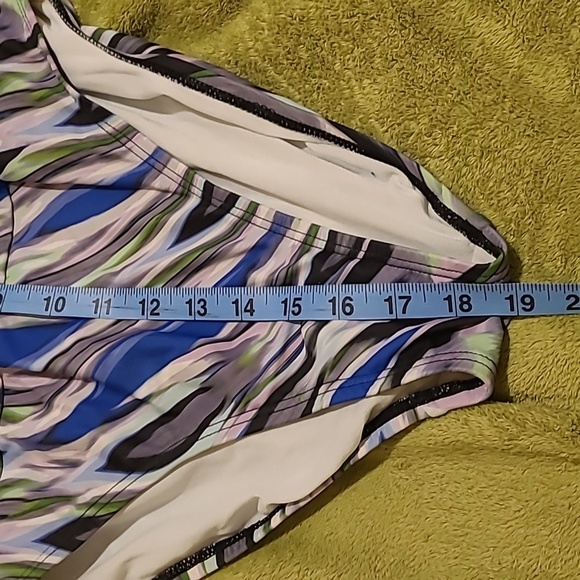 Kenneth Cole Halter One Piece Swimsuit Tummy Control Cover Pink Purple Black XL - Picture 7 of 7